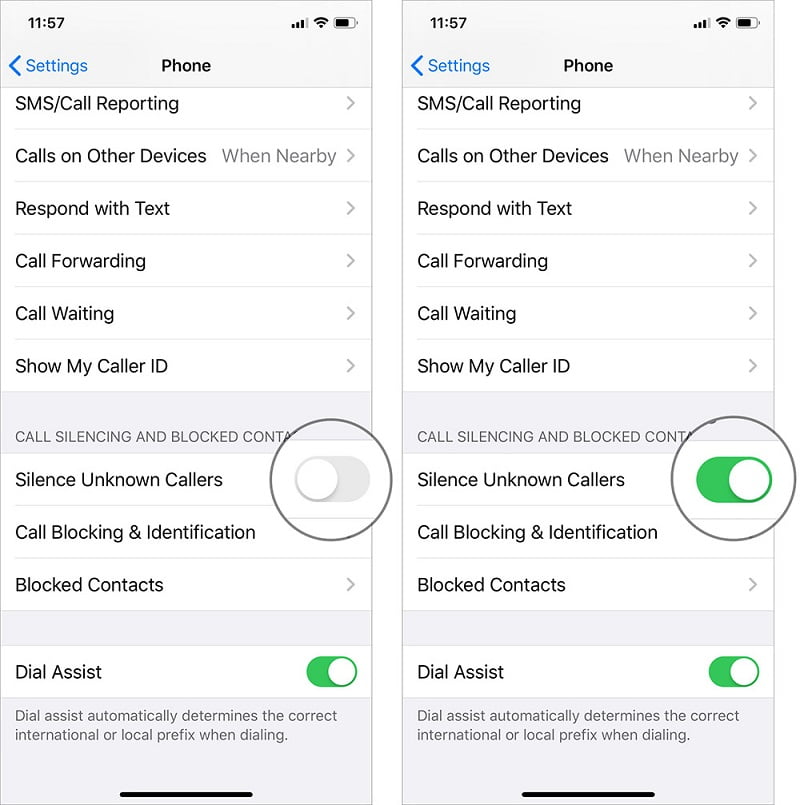 iOS 13te Bilinmeyen ve Spam Çağrıları Otomatik Olarak Sessize Alma 3