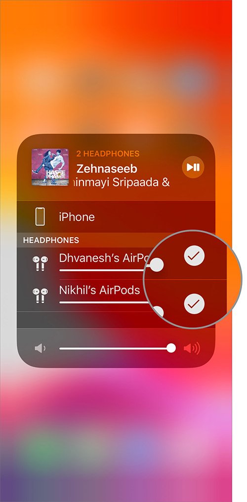 iOS 13te AirPods ile Müzik Paylaşma 4