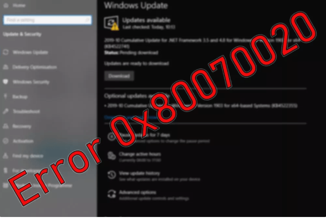 windows1087error8007 ongrsl - Windows Hatası 0x80070020 Nasıl Onarılır?