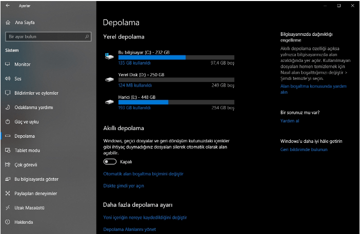 depolama ongrsl - Windows 10 Yerel Araçlarla Depolama Kapasitesi Nasıl Arttırılır?