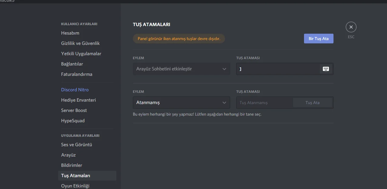 Image 4 - Discord Dil Değişitrme ve Tuş Ataması Nasıl Yapılır