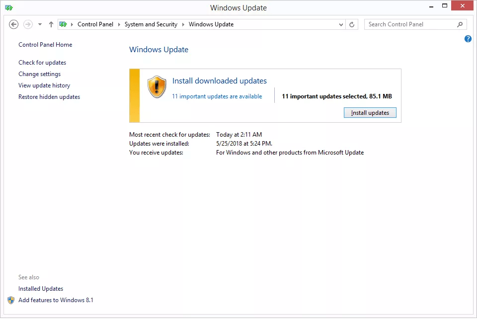 Windows Guncellemelerini Kontrol Etme ve Yukleme 2