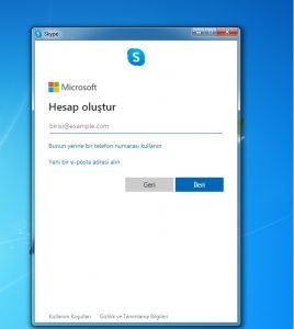 Skype Yeni Hesap Oluşturma Resimli Anlatım 2 - Skype Yeni Hesap Oluşturma Resimli Anlatım