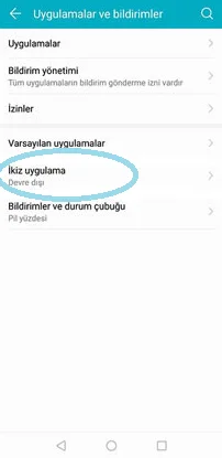 2 22 - Huawei İkiz Uygulaması Kullanımı