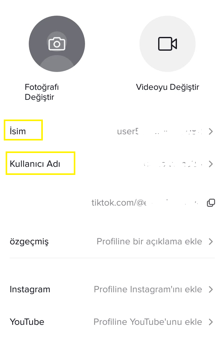 TikTok profil düzenleme adımları nelerdir