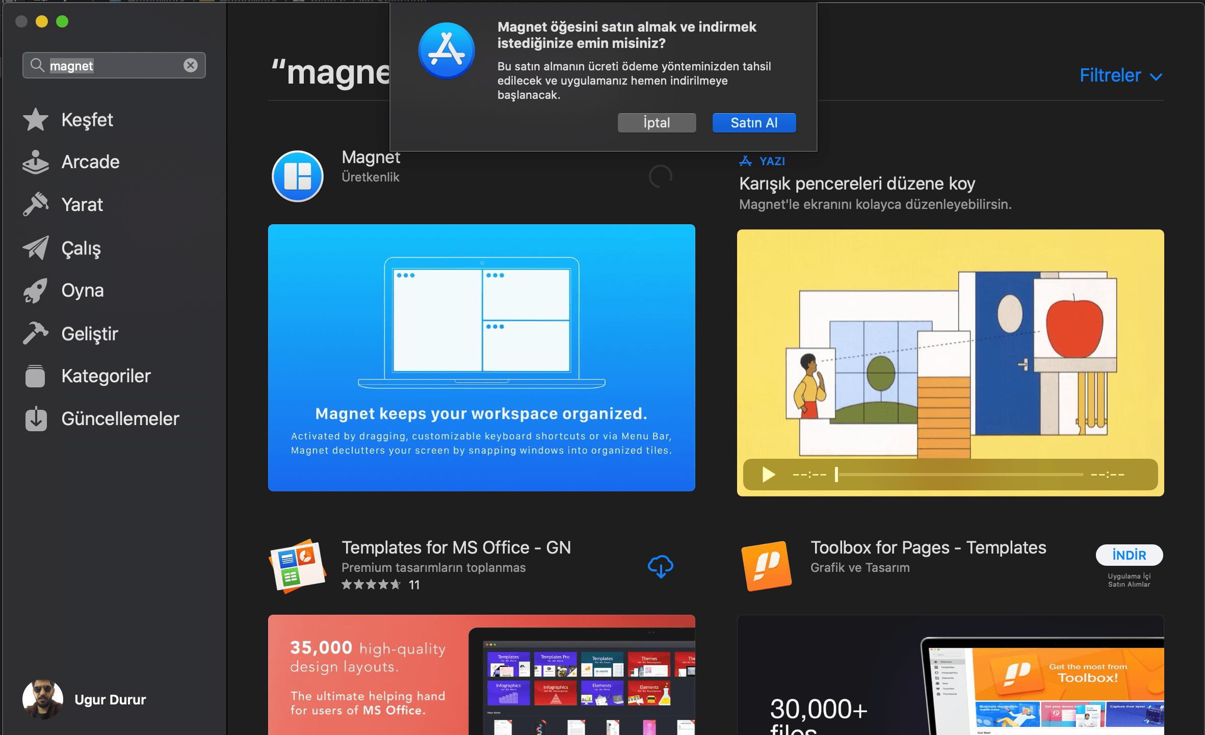 Mac Os X işletim sisteminde Magnet Uygulaması ve Kullanımı