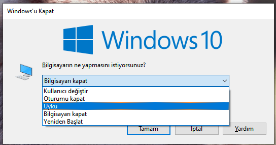 Windows 10 Uyku Moduna Klavye Kisa Yolu Nasil Atanir 2