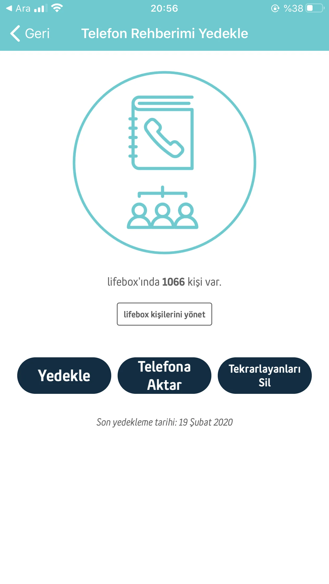 3 - Lifebox Rehber Yedekleme Nasıl Yapılır.