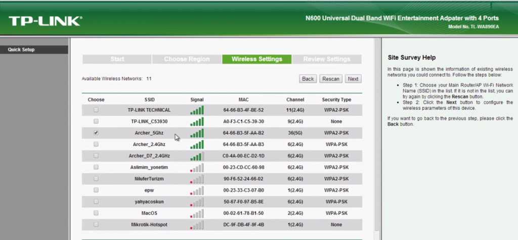 Screenshot 5 2 - TP Link TL WA890EA 600 Dual Band Kurulumu