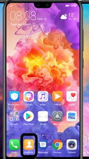 Huawei P20 Lite telefonda rehber ayarları Huawei P20 Lite telefonda rehber ayarları