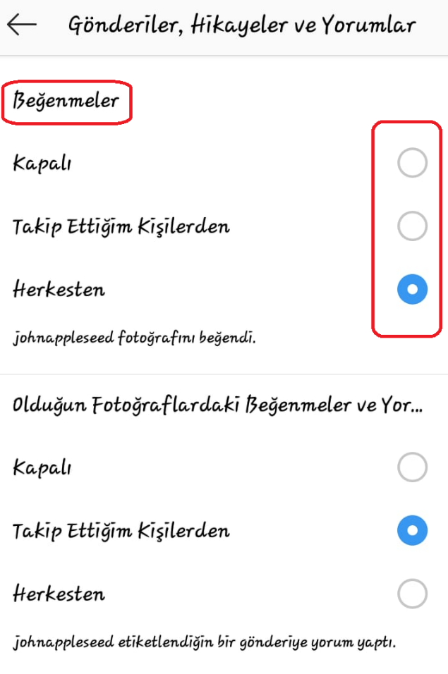 instagramda istenmeyen bildirimler