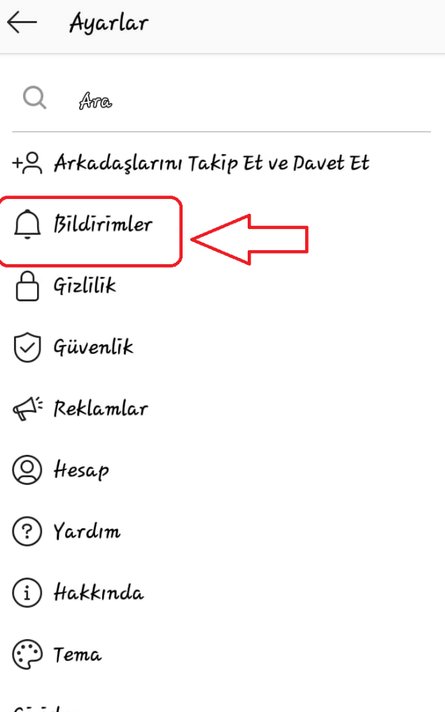 instagramda istenmeyen bildirimleri