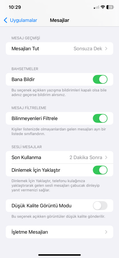 iOS 18.5 SMS Engelleme