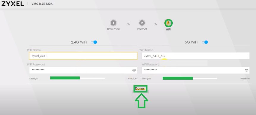 Zyxel VMG3625-T20A kablosuz ayarları