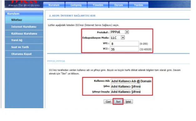 5 1 - İnca IM-300NX Modem Kurulumu ve Kablosuz Ayarları