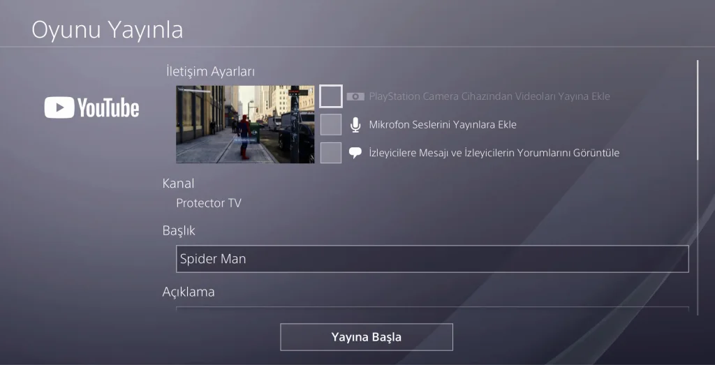8 - PlayStation'da, YouTube Üzerinden Canlı Yayın Yapma