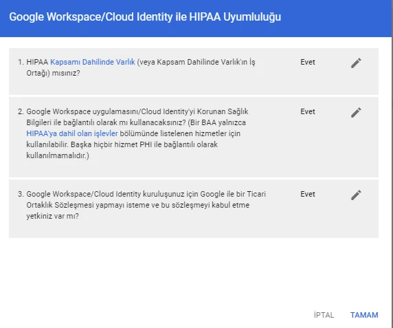 Google Workspace Guvenlik ve Gizlilik Sartnamesi 13 - Google Workspace Güvenlik ve Gizlilik Şartnamesi