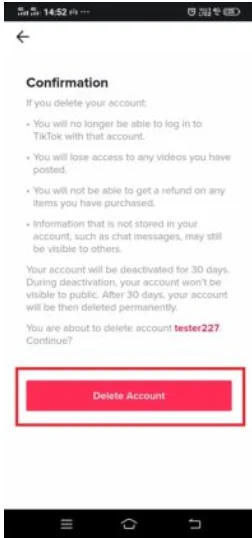 Screenshot 14 - TikTok Hesabınızı Uygulama Yoluyla İyi Bir Şekilde Nasıl Silersiniz