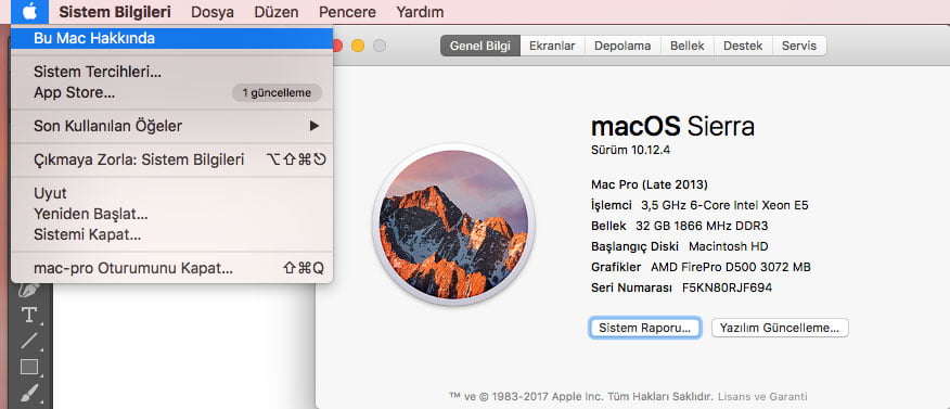 Mac’imizde Kullanılan macOS Sürümüne Nasıl Bakılır?