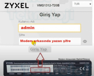 ara - Zyxel VMG1312 T20B MODEM KURULUMU