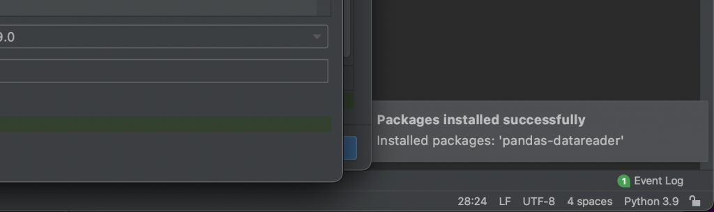 Screen Shot 2021 02 14 at 20.48.41 - MacBook'ta, PyCharm'a Kütüphane Ekleme