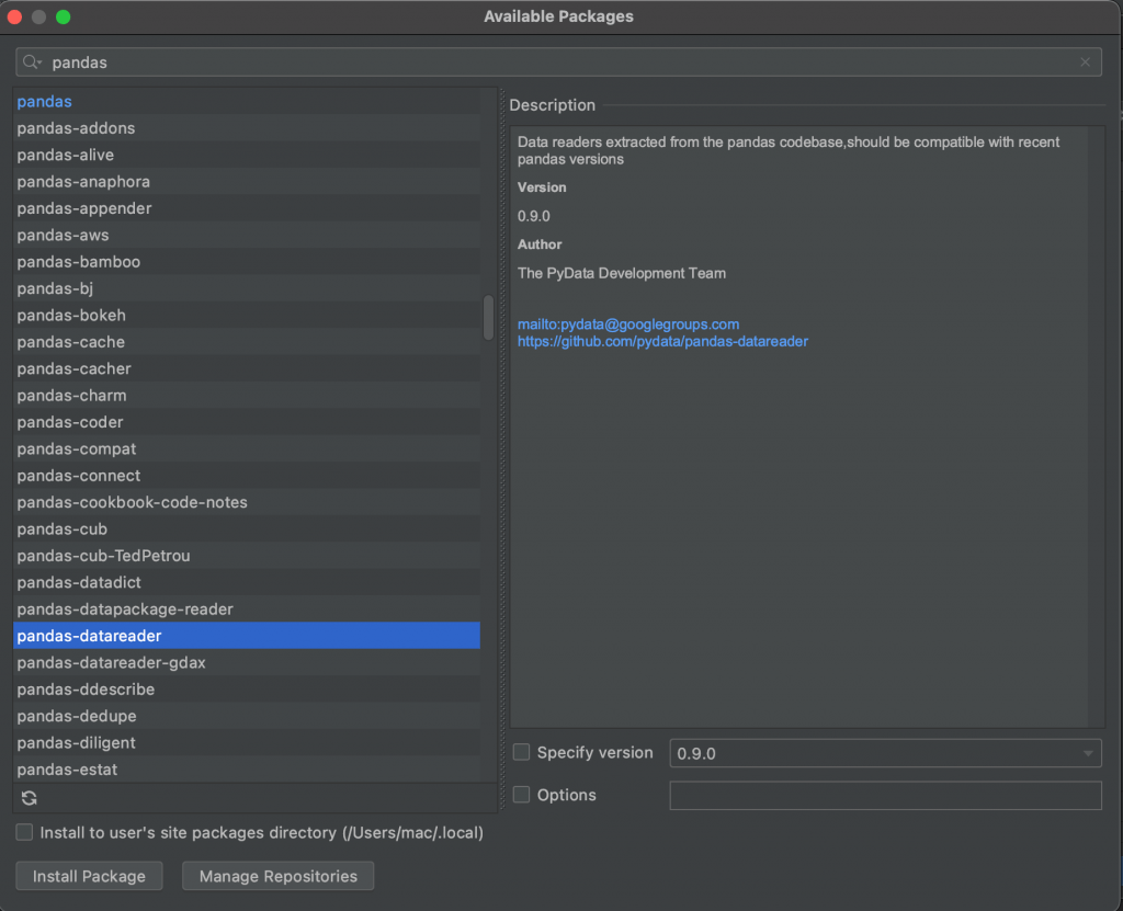 Screen Shot 2021 02 14 at 20.48.21 - MacBook'ta, PyCharm'a Kütüphane Ekleme