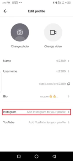 Screenshot 2 2 - YouTube Kanalınızı Veya Instagramınızı TikTok Hesabınıza Nasıl Eklersiniz?