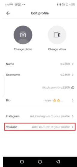 Screenshot 6 - YouTube Kanalınızı Veya Instagramınızı TikTok Hesabınıza Nasıl Eklersiniz?