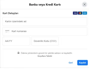 facebook business odeme yontemi ekleme 7 - Facebook Business Ekranlarına Ödeme Yöntemi Ekleme ve Kredi Kartı Bilgilerimizi Tanımlama Nasıl Yapılır ?