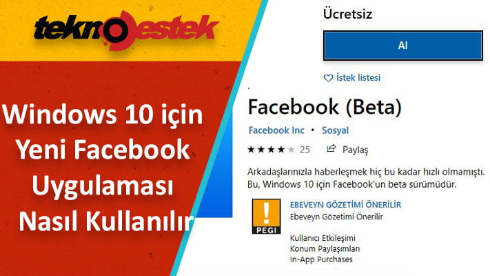 Windows 10 Facebook Uygulaması Nasıl Kullanabilirim?