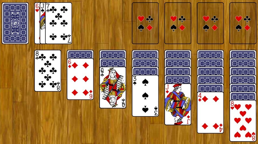 klondike solitaire turn one card game