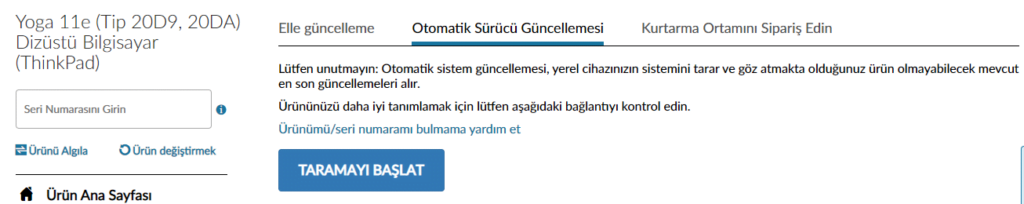 Lenovo Yoga 11E dokunmatik ekran sorunları