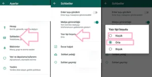 android - Android Ve İphone Cihazlarda WhatsApp Yazı Boyutunu Büyütme Veya Küçültme İşlemi
