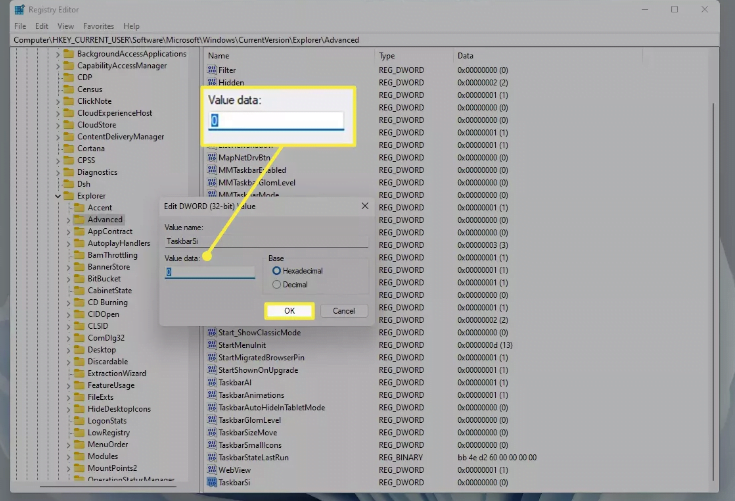 Windows 11'de Görev Çubuğu Boyutu Nasıl Değiştirilir? windows 11de gorev cubugu boyutu nasil degistirilir 4 - Windows 11'de Görev Çubuğu Boyutu Nasıl Değiştirilir?