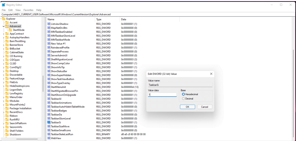 Windows 11'de Görev Çubuğu Boyutu Nasıl Değiştirilir