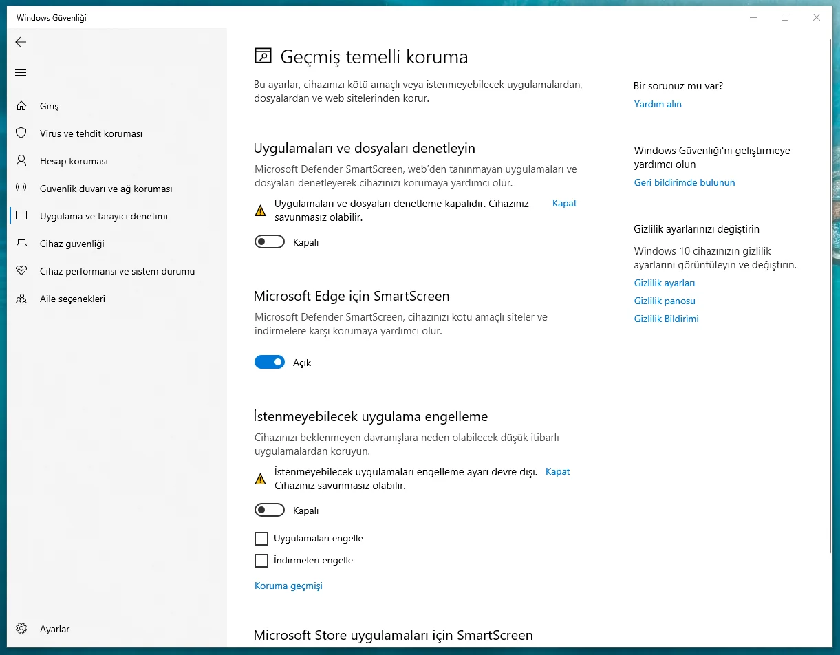 SMARTSCREEN NASIL KAPATILIR WINDOWS 10 4 - SmartScreen Nasıl Kapatılır Windows 10