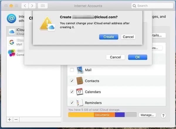 iCloud E-Posta Hesabı Oluşturma