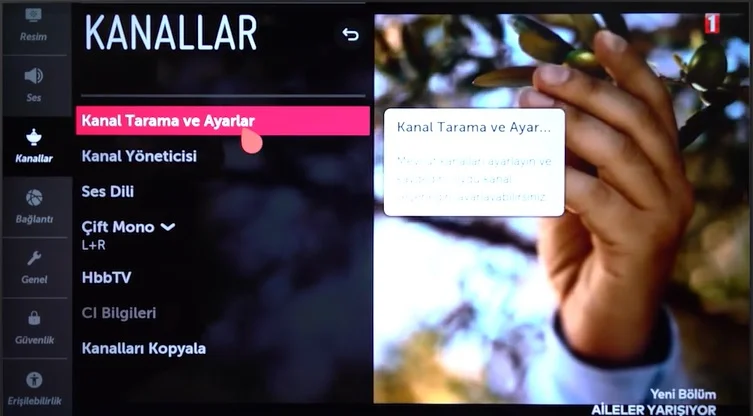 Lg smart tv manuel kanal ekleme