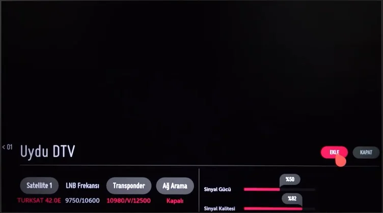 Lg smart tv manuel kanal ekleme