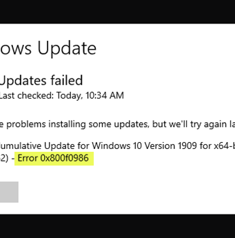 Windows Update 0x800f0986 hata giderme