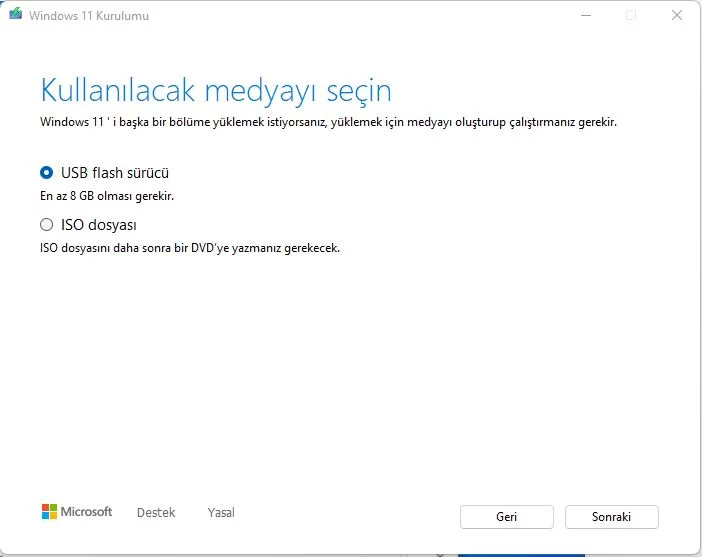 000252 - Windows 11 Önyüklenebilir USB Sürücüsü Nasıl Yapılır