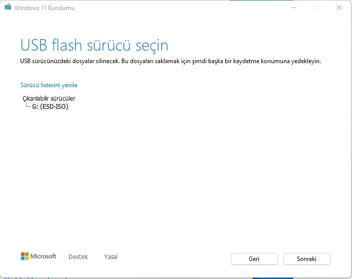 000253 - Windows 11 Önyüklenebilir USB Sürücüsü Nasıl Yapılır