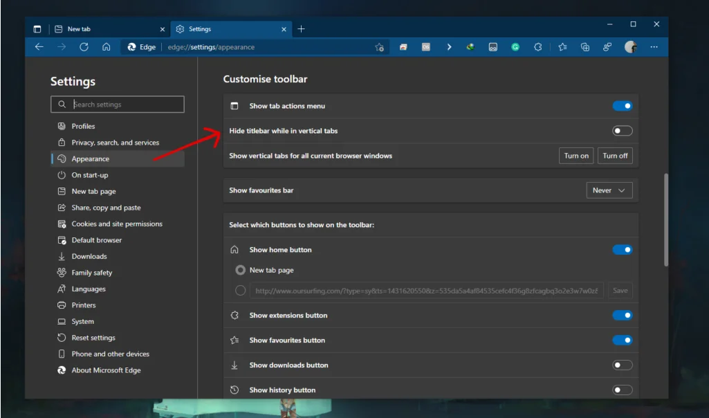 Screenshot 4 - Microsoft Edge Başlık Çubuğu Nasıl Gizlenir