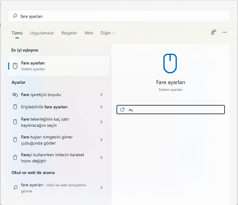 windows 11de fare hizlandirma nasil kapatilir 2 - Windows 11'de Fare Hızlandırma Nasıl Kapatılır?