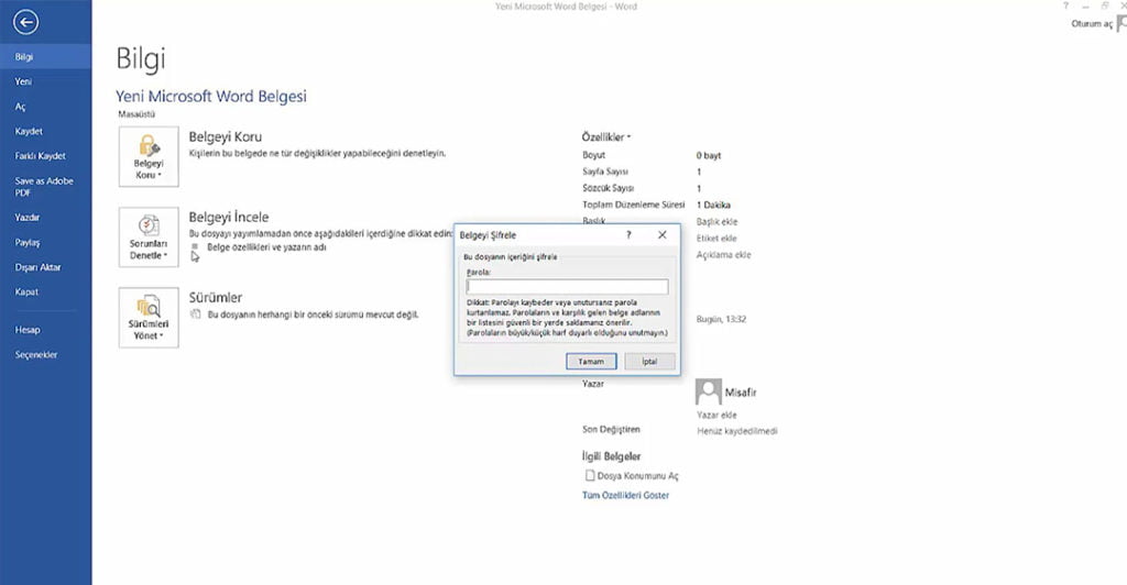 Word Belgelerini Şifreleme word belgelerinizi sifreleyin 04 - Word Belgelerini Şifreleme