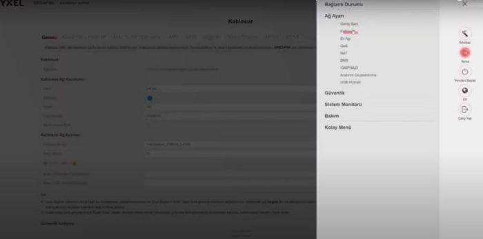 Türk Telekom Zyxel DX3200-B0 Kablosuz Şifre Değişikliği