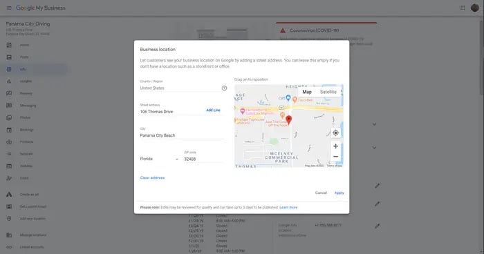 Google My Business ile Google Haritalar'da İşletme Adresi Değiştirme