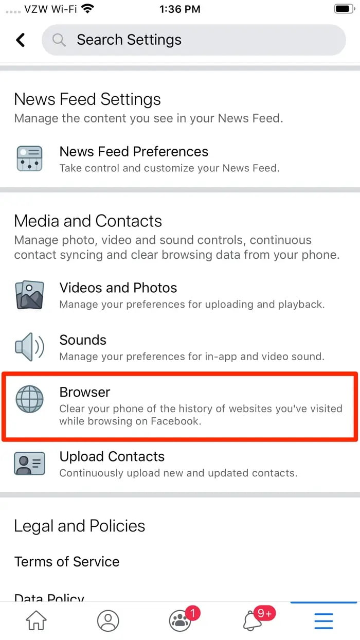 iPhoneda Facebook Uygulamasinin Onbellegi Nasil Temizlenir 1