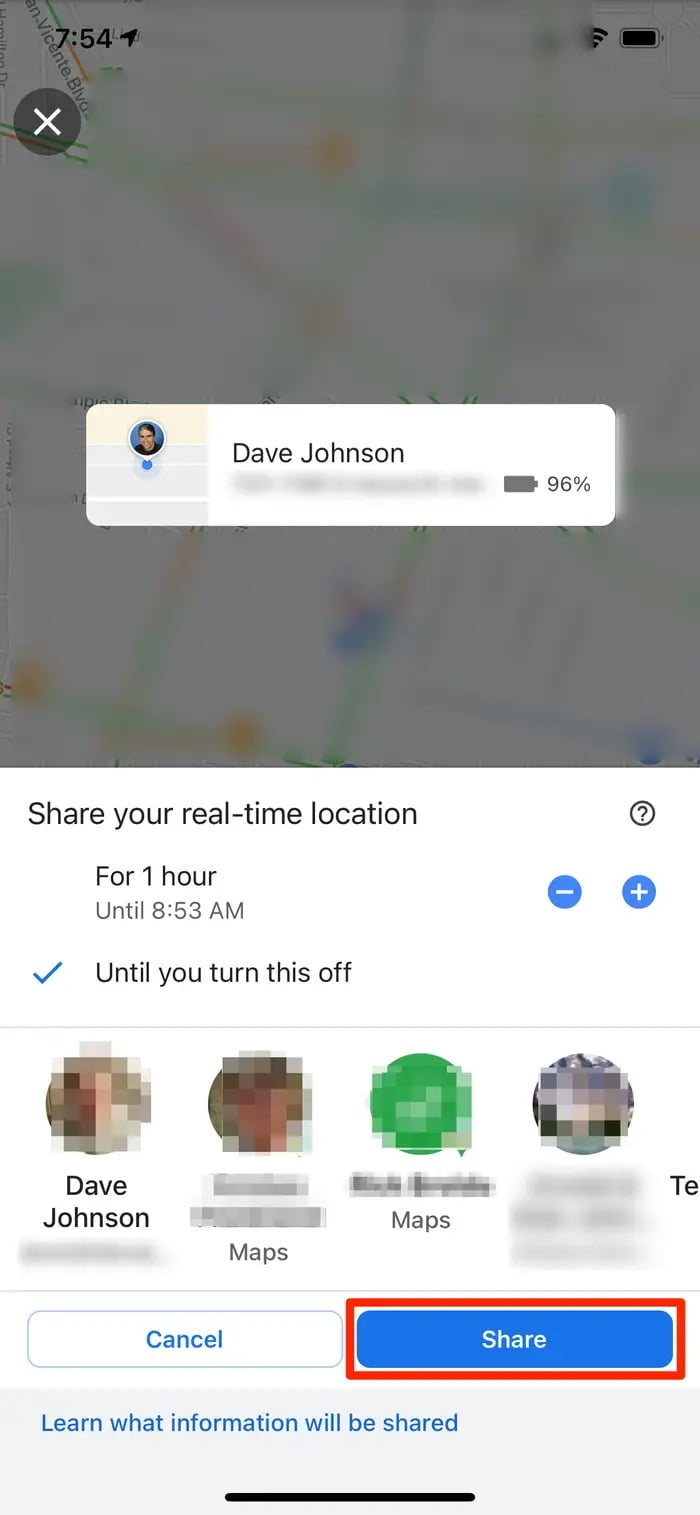 Google Haritalar'da Konum Paylaşan Birini Takip Etme
