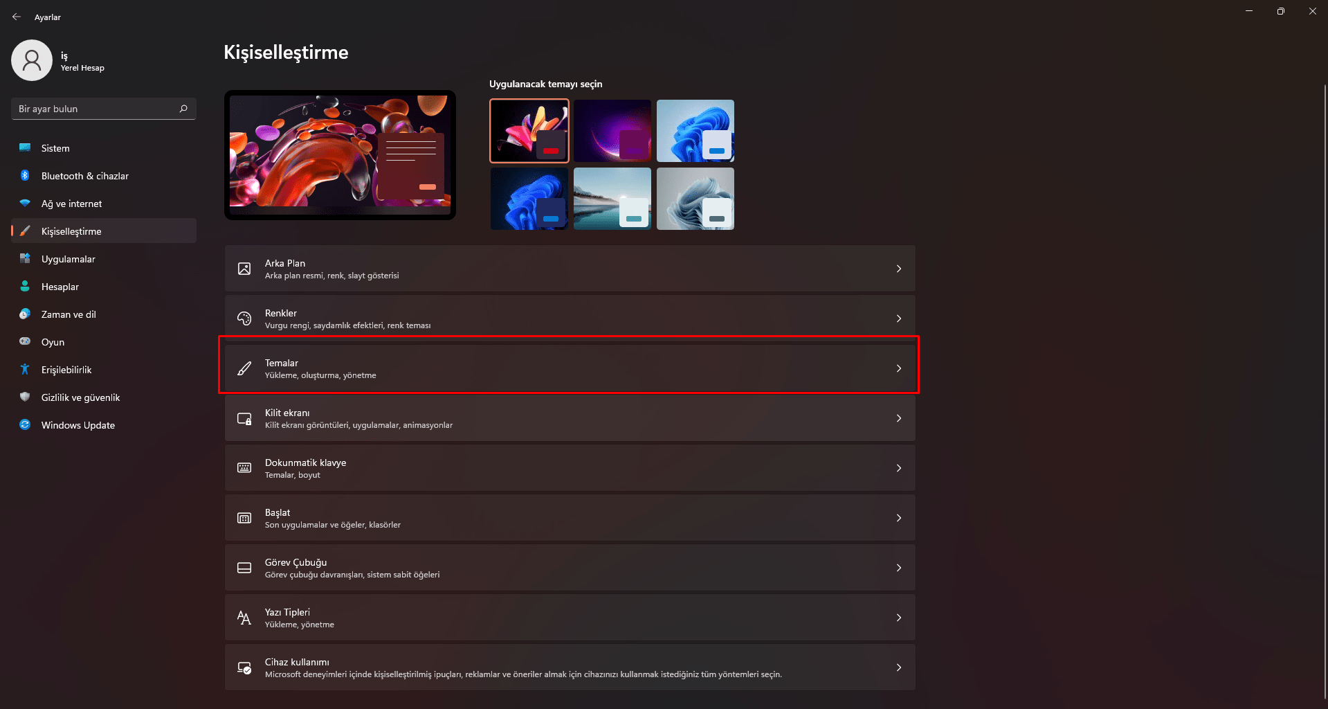 Windows 11 Tema Nasıl Değiştirilir